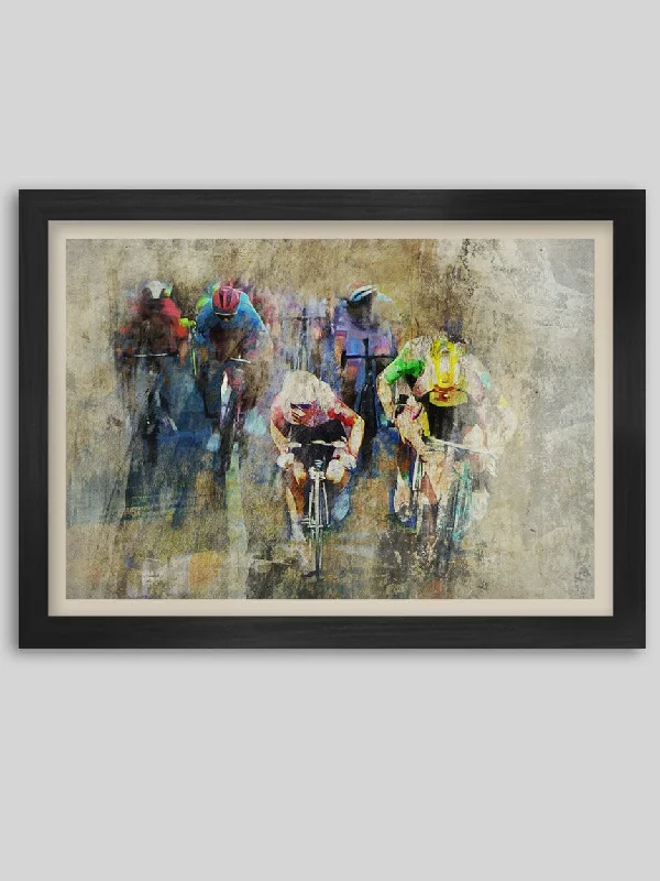 Marble candle coasters-Tour de France - The Sprint Cycling Poster Print