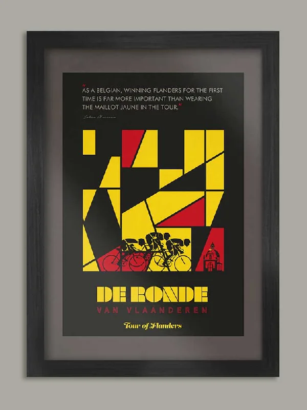 Scandinavian linen throw blankets-Tour of Flanders Cycling Poster Print - The Monuments