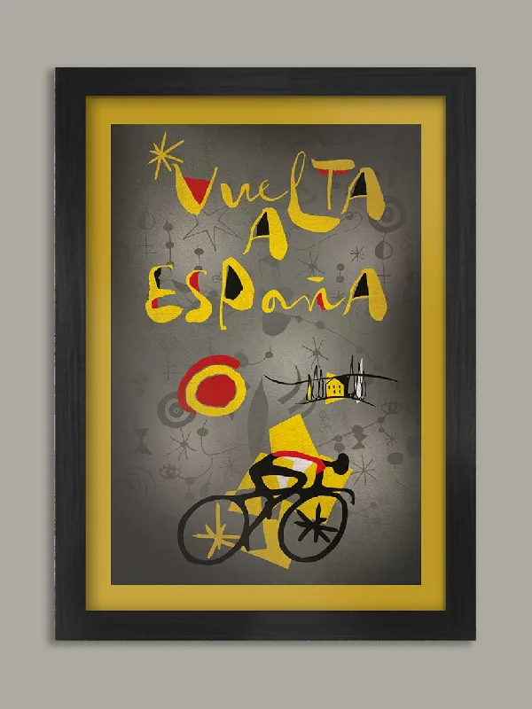 Coastal blue wall shelves-Vuelta a Espana 'Miró' Cycling Poster Print