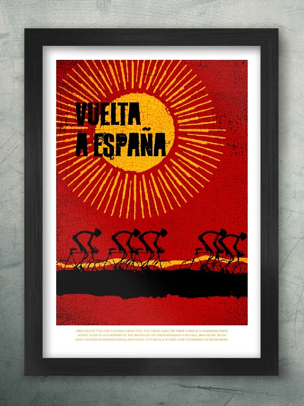 Farmhouse tin table signs-Vuelta Red - Cycling Poster print