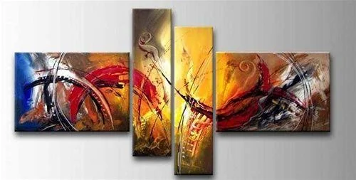 Marble table top sculptures-4 Piece Wall Art Paintings, Modern Contemporary Painting, Paintings for Living Room, Large Painting Above Bed, Acrylic Painting on Canvas