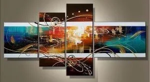 Bohemian tassel garlands-Modern Abstract Art, Extra Large Painting on Canvas, Living Room Wall Art Paintings, Contemporary Abstract Art for Sale