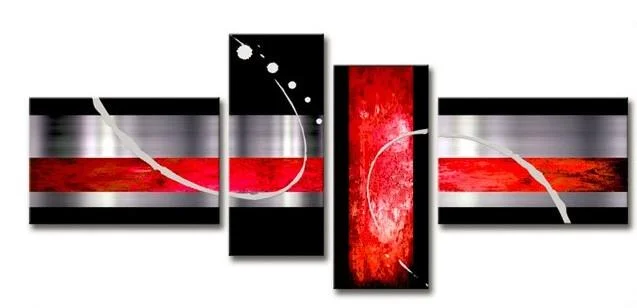 Minimalist black wall shelves-Abstract Wall Art Paintings, Huge Wall Art, Extra Large Painting for Living Room, Black and Red Wall Art, Art on Canvas, Buy Art Online