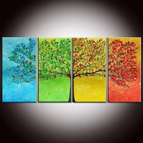 Glass terrarium decorations-Abstract Canvas Paintings, Tree of Life Painting, Heavy Texture Paintings, Extra Large Wall Art for Living Room, Large Painting for Sale