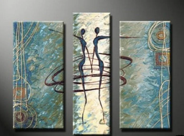 Abstract canvas wall art-Abstract Painting, Dancing Figure Abstract Art, Living Room Wall Art, Modern Art, Living Room Wall Art, Painting for Sale