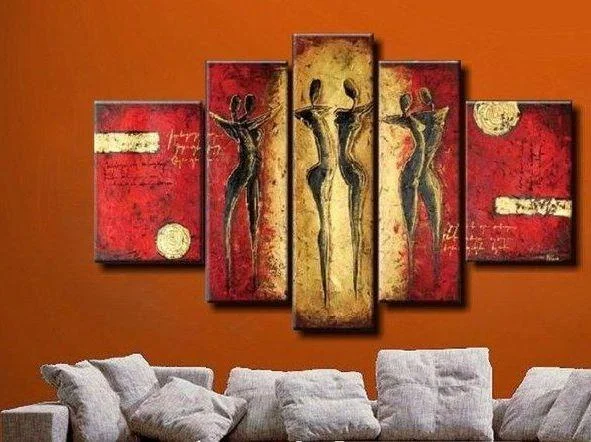 Antique silver wall art-Acrylic Modern Wall Art Paintings, Hand Painted Canvas Art, Modern Paintings for Living Room, Multi Panel Canvas Painting