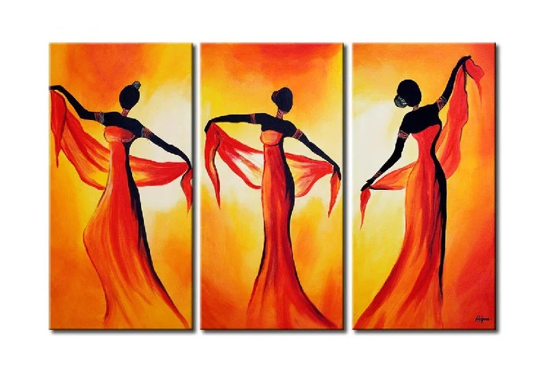 Abstract wooden wall art-African Woman Painting, Large Painting on Canvas, African Acrylic Paintings, Living Room Wall Art Paintings, Buy Art Online