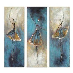 Nautical lighthouse figurines-Ballet Dancers Painting, Bedroom Canvas Painting, Simple Abstract Painting, Acrylic Painting on Canvas, 3 Piece Wall Art Paintings