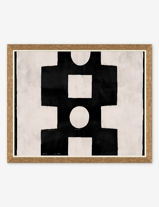 Farmhouse wooden wall mirrors-Black and White Print by Paule Marrot