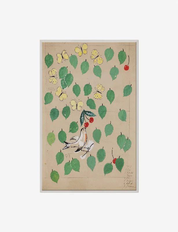 Eclectic tapestry wall hangings-Cherries Print by Paule Marrot