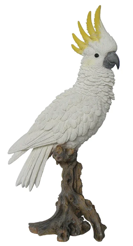 Woven hemp storage bins-Cockatoo on Branch Statue