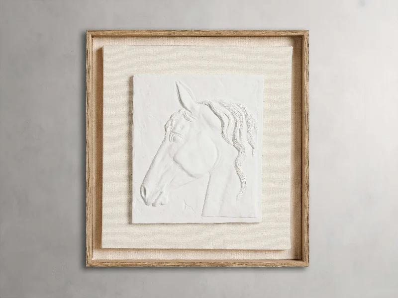 Minimalist white wall clocks-Dos Caballos II