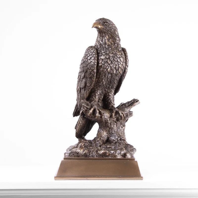 Rustic pine wall signs-Eagle Bronze Statue (Cold Cast Bronze Animal Sculpture)