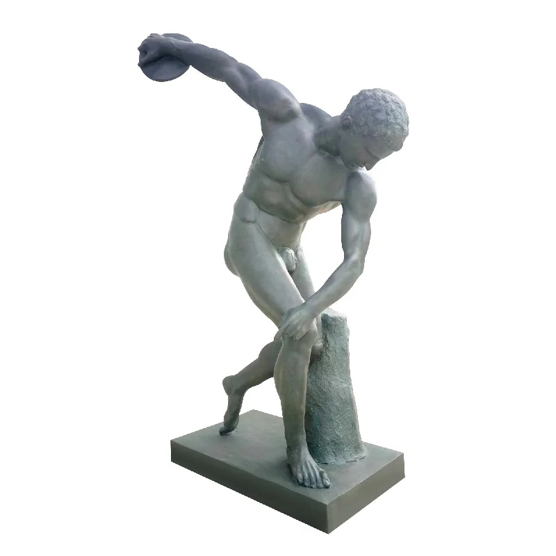 Colorful ceramic wall clocks-FINEST Discobolus of Myron Bronze Sculpture Replica FB-063