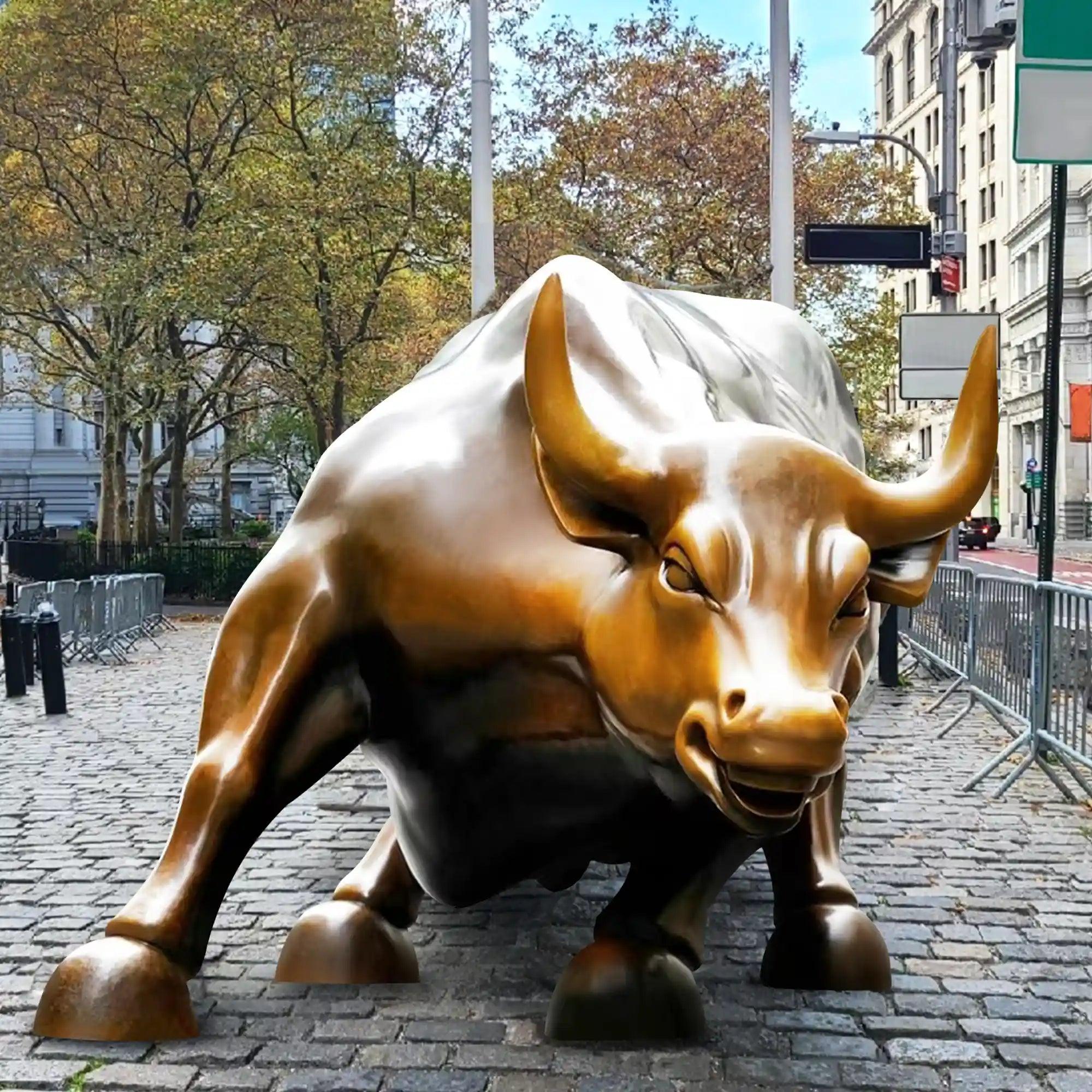 Scandinavian wooden figurines-FINEST Outdoor Statues Bull of Wallstreet Bronze Statue FB-028