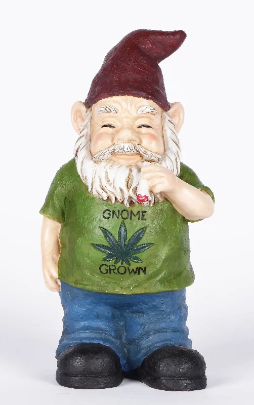 Retro checkered wall hangings-Hi-Line Exclusive - Gnome Smoking