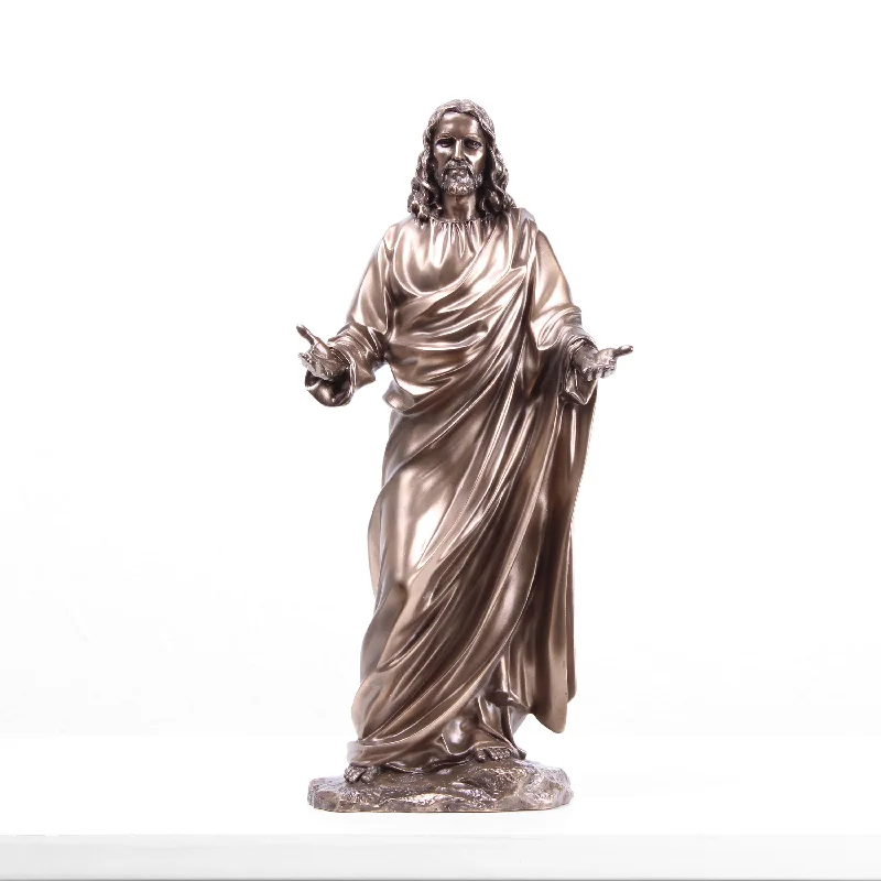 Handmade stoneware vases-Jesus Christ Statue as Preacher (Cold Cast Bronze Sculpture)