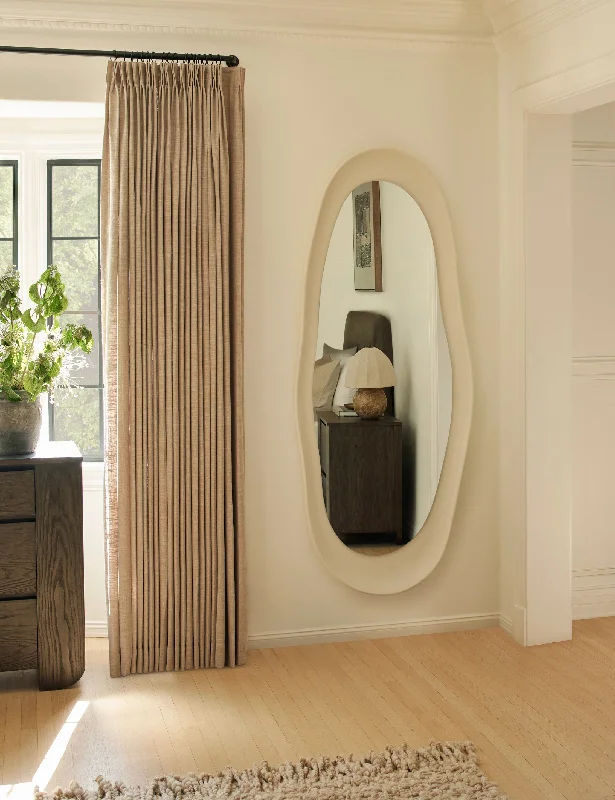 Plush faux fur throws-Musey Full Length Mirror by DISC Interiors