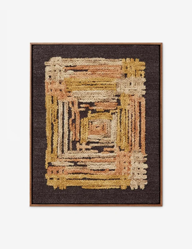 Rustic cedar wall art-Octavia I Textile Wall Art