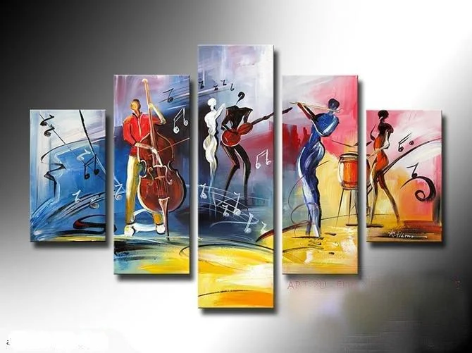 Plush faux fur table runners-5 Piece Abstract Painting, Large Painting on Canvas, Cellist Painting, Flute Player, Drummer Painting, Modern Acylic Paintings, Buy Paintings Online