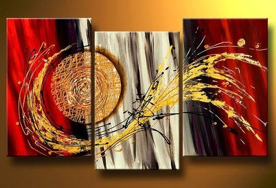 Scandinavian wool table decor-3 Piece Wall Art Painting, Modern Abstract Painting, Canvas Painting for Living Room, Modern Wall Art Paintings, Large Painting for Sale