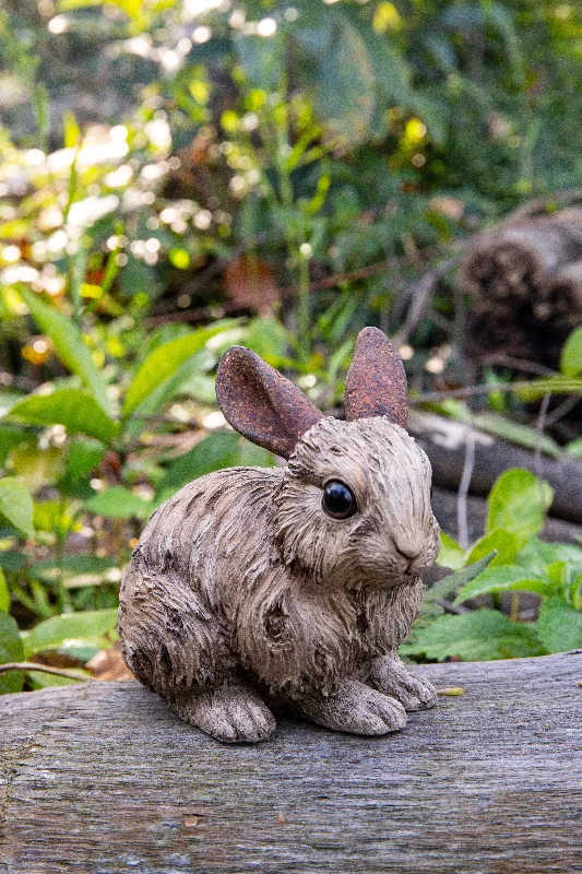 Marble candle tray decor-Rabbit-Small-Driftwood Look Statue