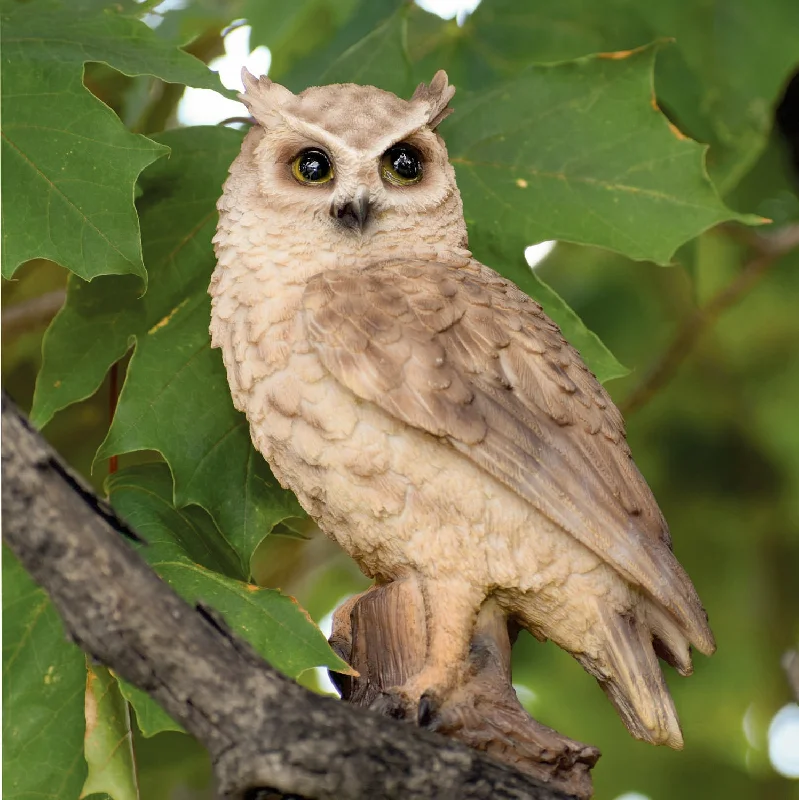 Bohemian tassel table mats-Screech Owl on Stump Statue