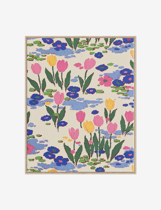 Eclectic striped wall art-Tulips II Print by Paule Marrot