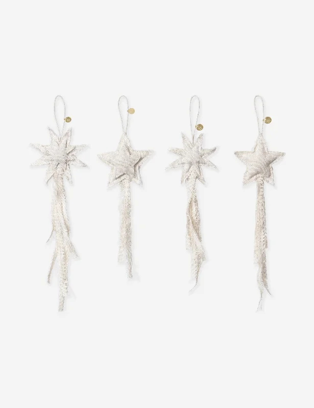 Handmade stoneware vases-Vela Star Ornaments (Set of 4) by Ferm Living