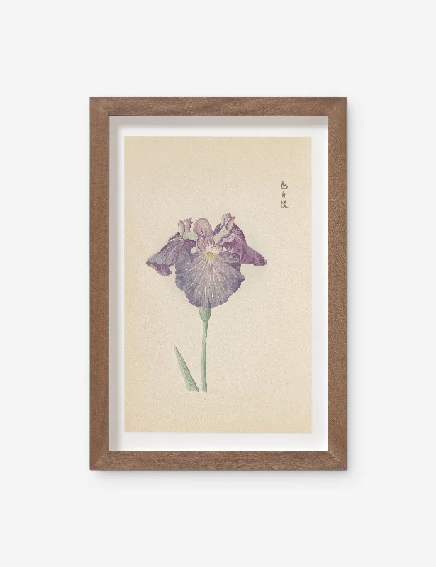 Farmhouse galvanized planters-Vintage Japanese Iris No. 29 Wall Art by Miyoshi Manabu