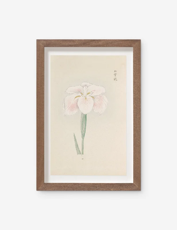 Minimalist floating shelves-Vintage Japanese Iris No. 48 Wall Art by Miyoshi Manabu