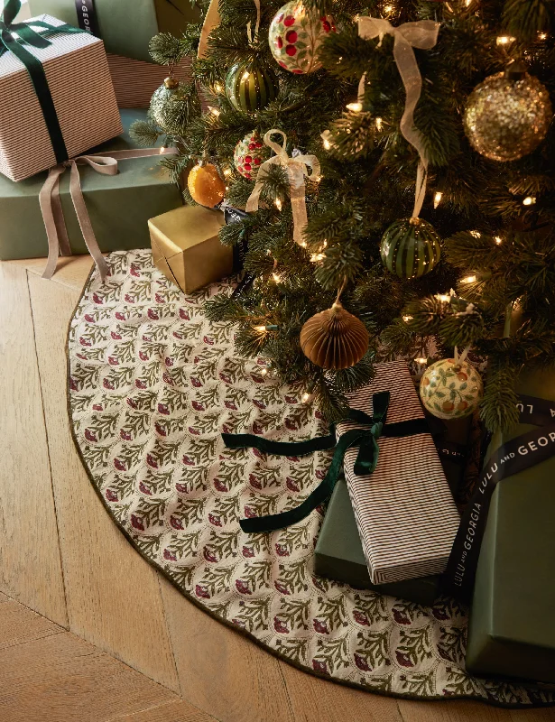 Velvet square throw pillows-Dov Tree Skirt